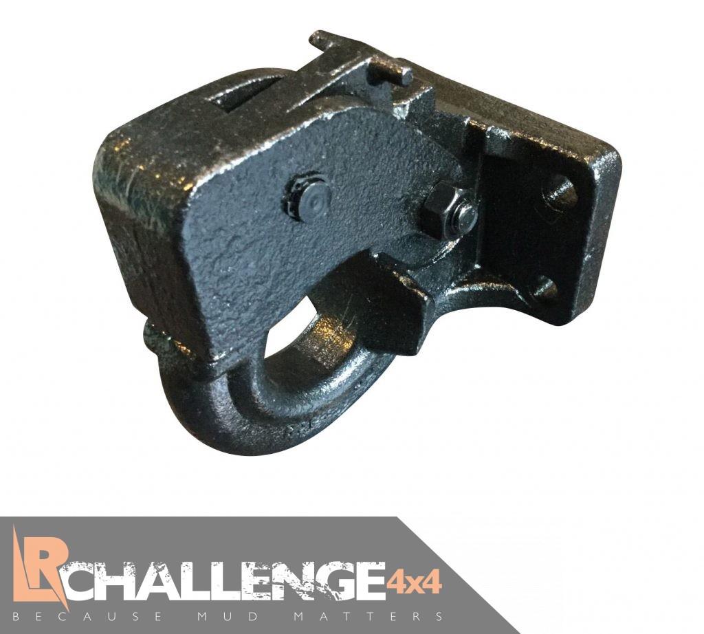 Heavy duty Black Pintle tow NATO Hitch Hook off road recovery 4x4 8 Ton