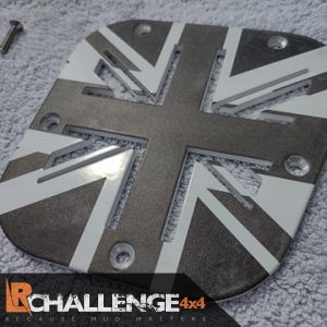 Union Jack black grey Side Air vent to fit Land Rover Defender 300 TD5 TD4 Puma aluminium