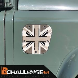 Union Jack black grey Side Air vent to fit Land Rover Defender 300 TD5 TD4 Puma aluminium