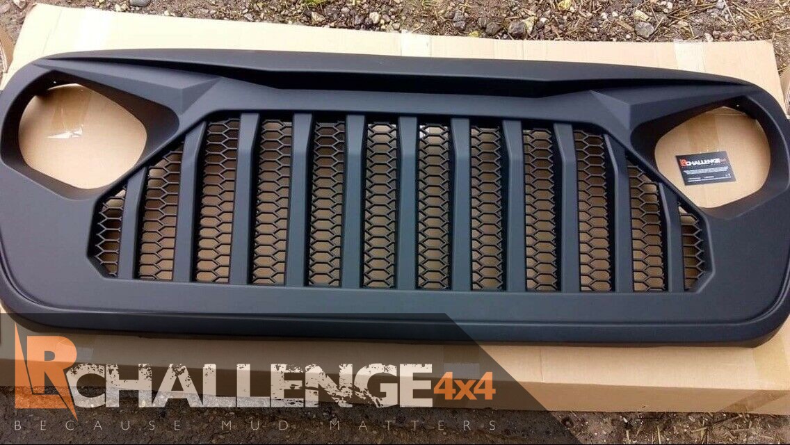 Angry Birds Grill to fit 2019-2021 Jeep Wrangler JL abs plastic matt black  can be painted - LR Challenge