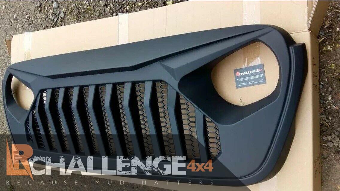 Angry Birds Grill to fit 2019-2021 Jeep Wrangler JL abs plastic matt black  can be painted - LR Challenge