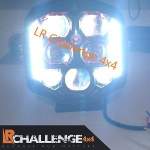 Ice White 18cm – 7” Led Spots light 100 watts Black face 4×4 spot DRL single lamp