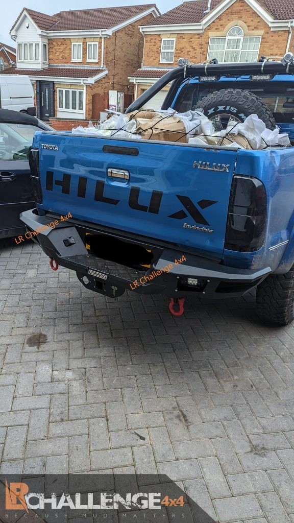 Rear Bumper HD to fit Hilux mk6 20062012 winch bumper 2" receiver mount LR Challenge