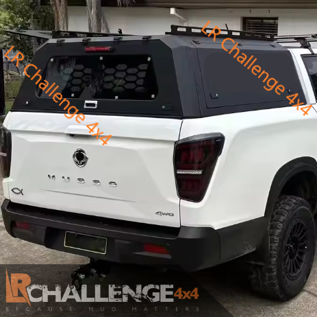 Heavy duty rear canopy hardtop to fit Sangyoung Musso 2018 – 2025 long bed with Gull wing doors