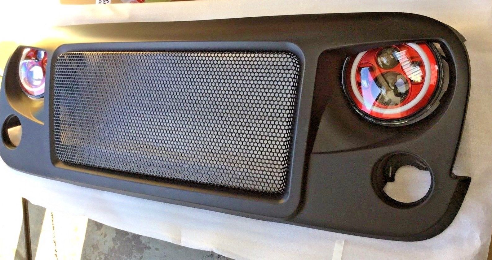 Angry Mesh Grill to fit 2006 - 2017 Jeep Wrangler JK - LR Challenge