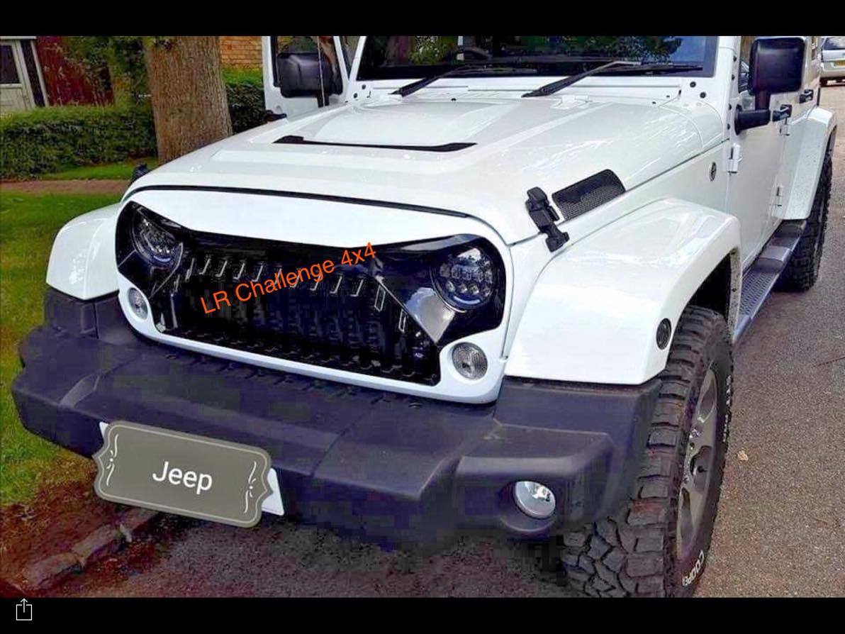 Angry Birds Grill to fit 2006-2017 Jeep Wrangler JK abs plastic matt black  can be painted - LR Challenge
