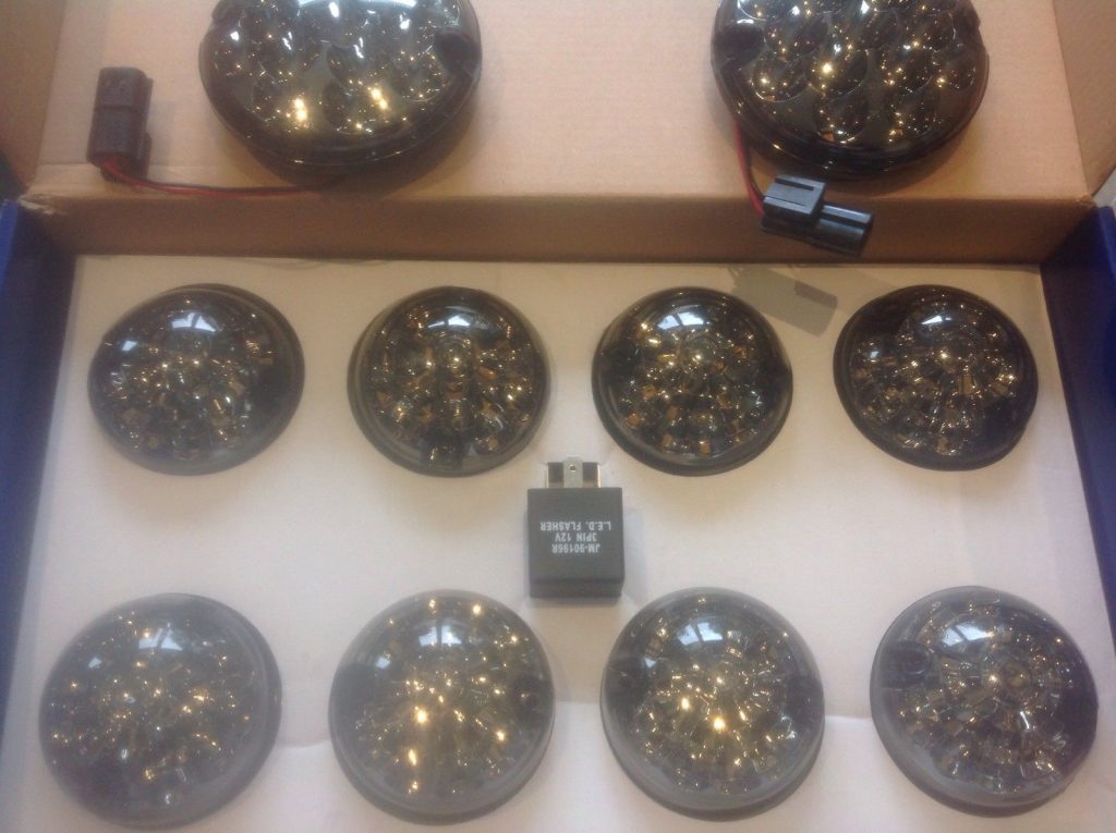 land rover defender Upgraded Smoked LED Side Light Kit Relay 10 Piece